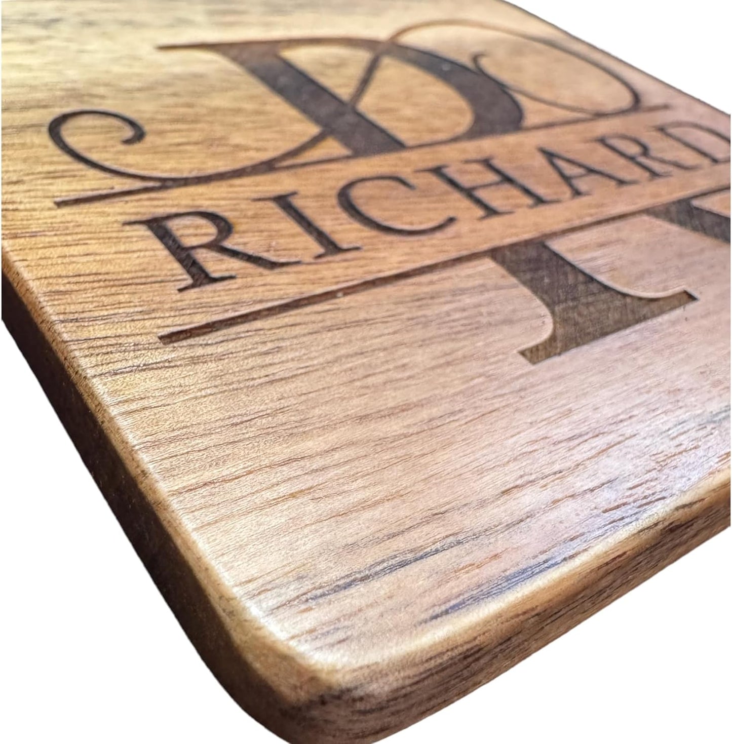 Personalised Wood Coaster - Monogram Initial - Square